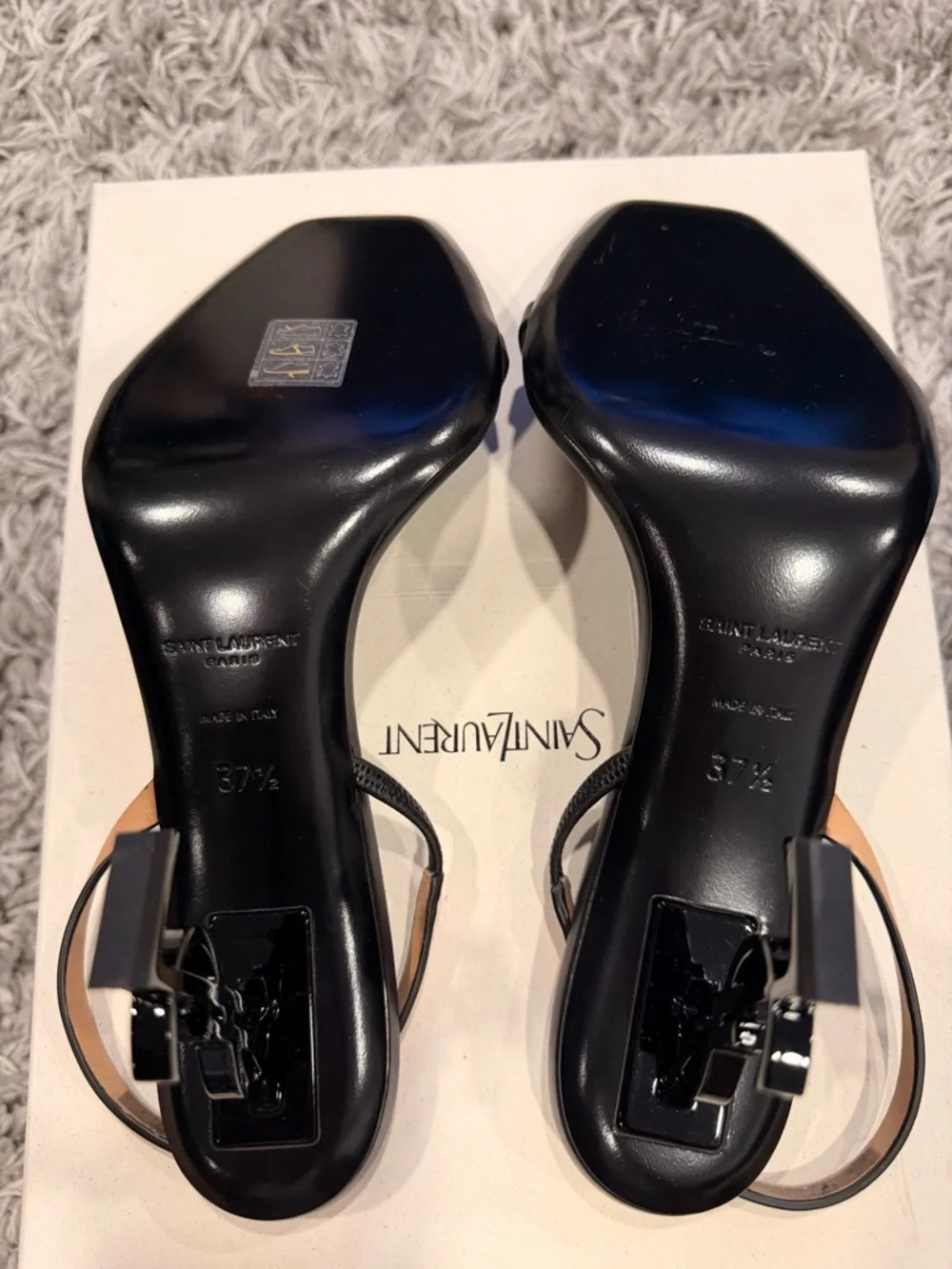 Saint Laurent Opyum Slingback Sandals size 37.5 US 7.5 - Picture 5 of 6